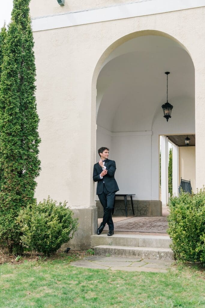 Mitch posing with his watch at the Aldworth Manor. 