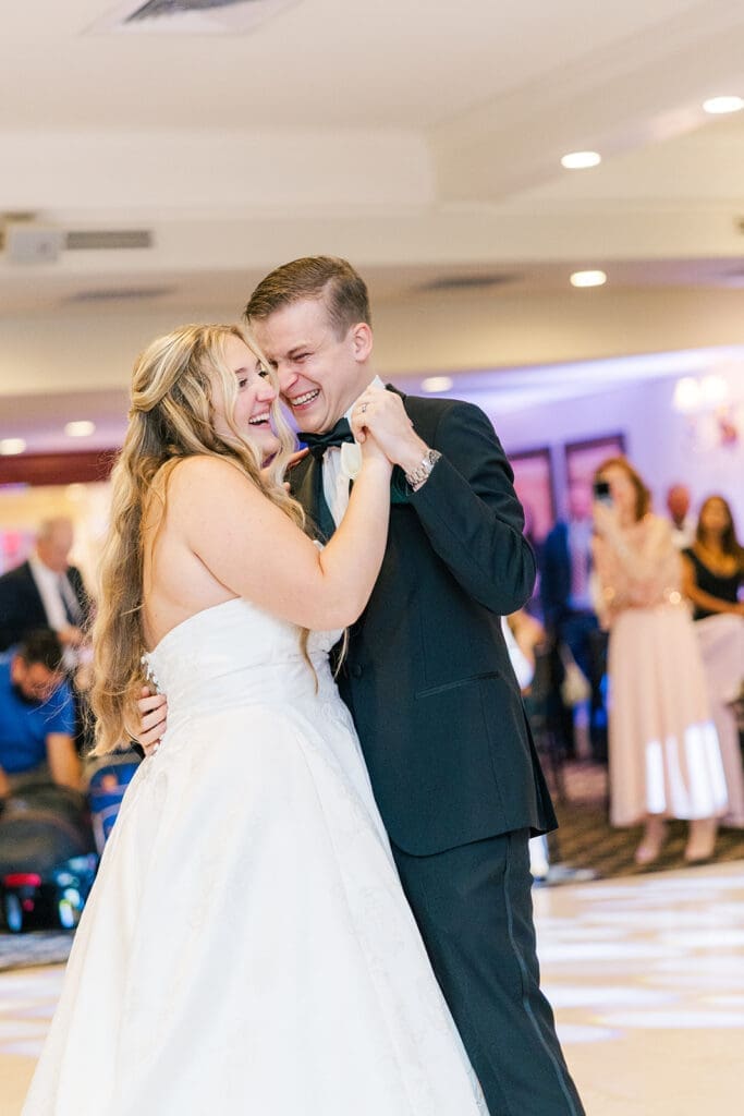 Magdalene and Trey share a first dance with one another at their Woodwinds wedding. 