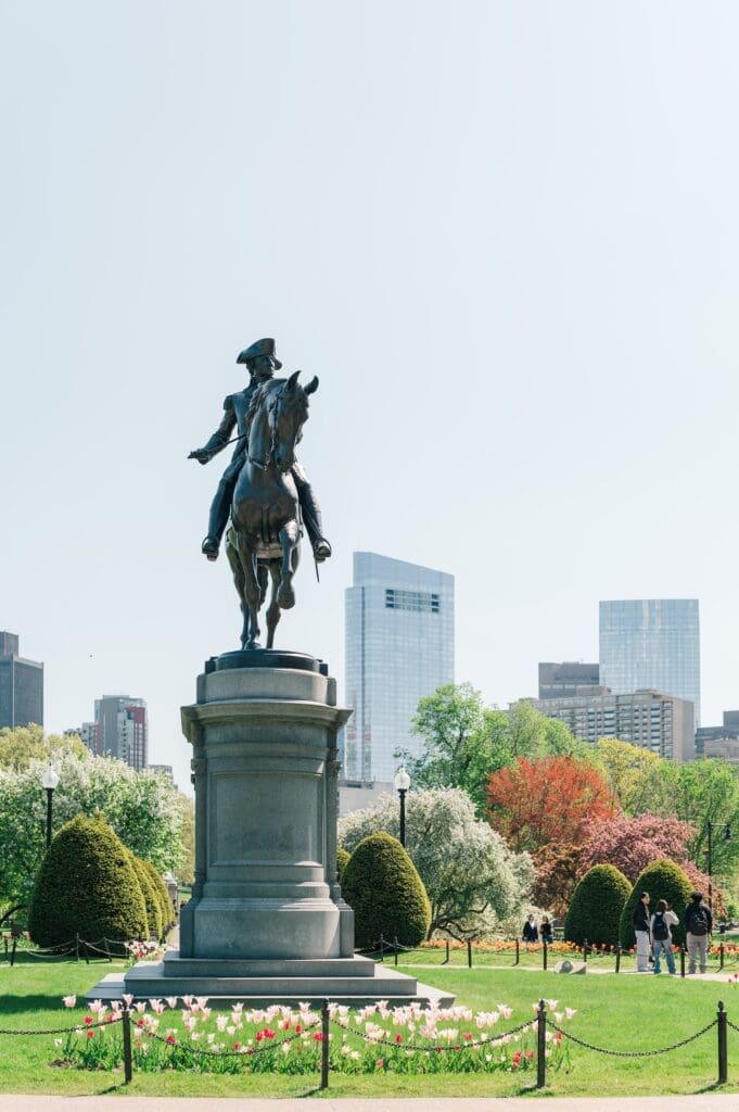 A statue in the Boston public garden