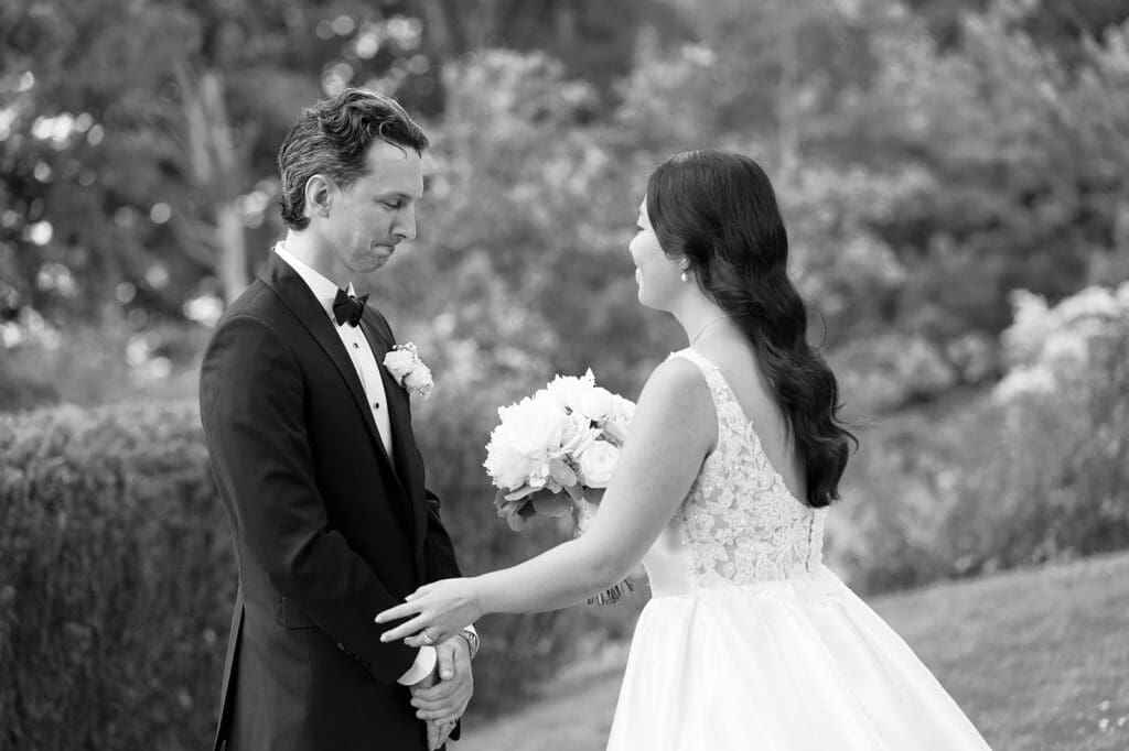 Emily consoles Chris as he tears up after their first look