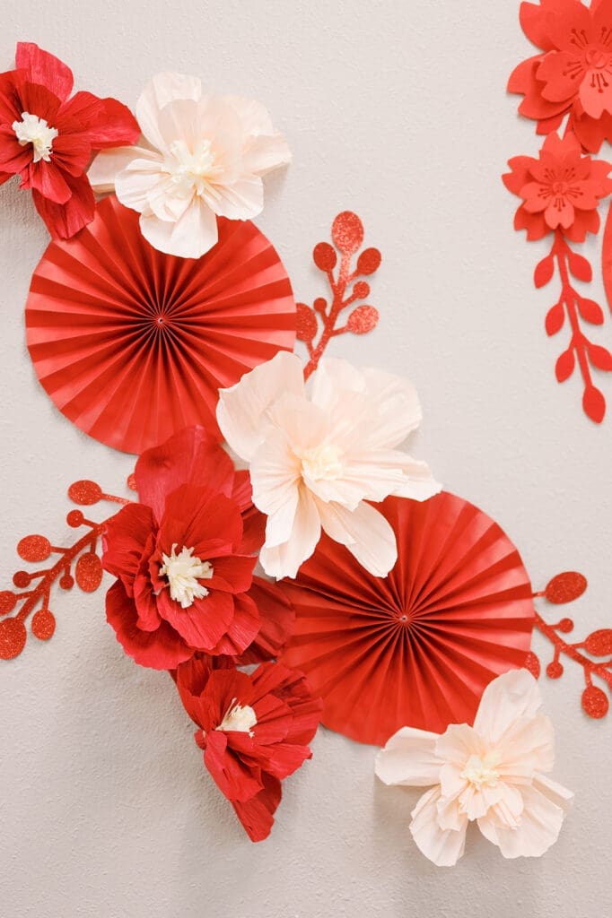 Wall decor at a chinese tea ceremony