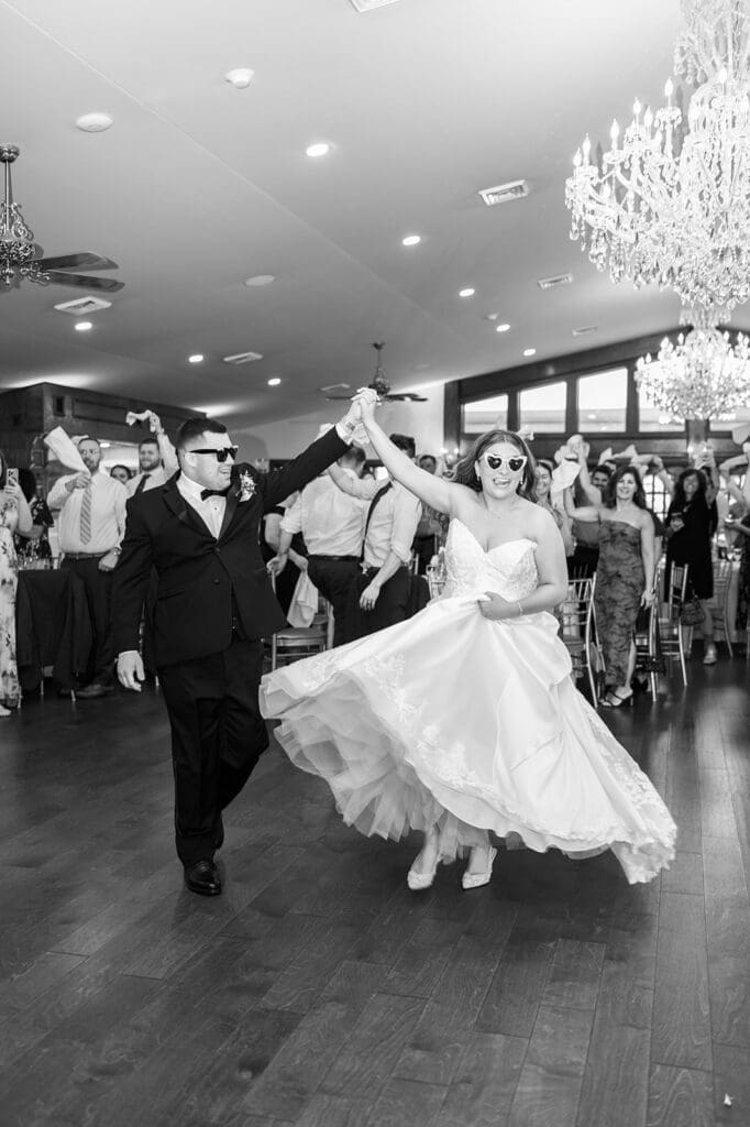 Sophie and John share their first dance at their Saint Clements Castle Wedding